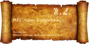 Mátyus Ludovika névjegykártya